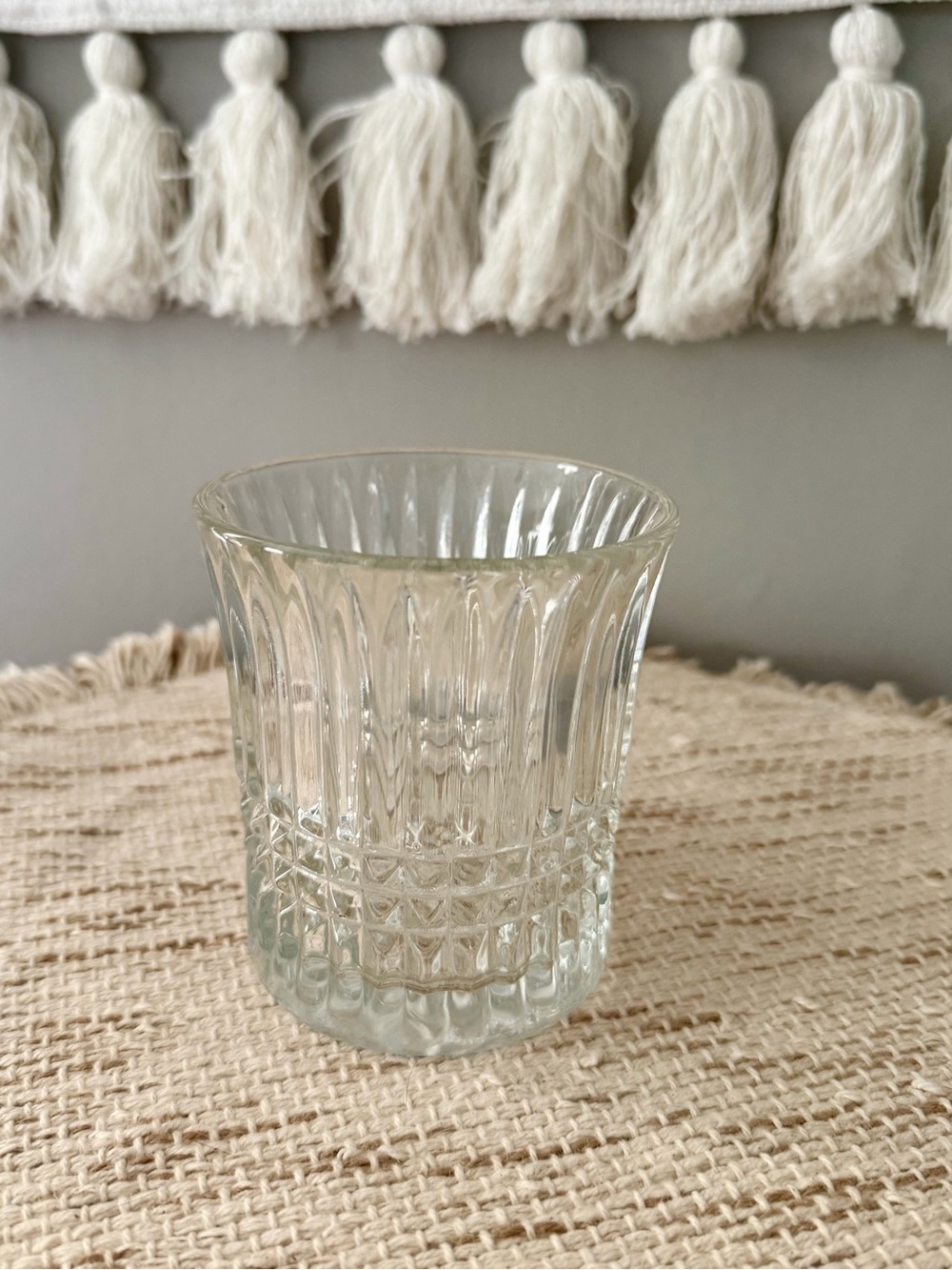 Fostoria Heritage Clear Double Old Fashioned Cocktail Glass Tall 11oz
